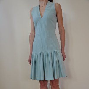 $1295 Burberry London light blue side pockets sleeveless Dress, Size 4